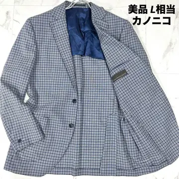 [새상품급] 루이지 비앙키 만토바 카노니코 테일러드 체크 무늬 L 상당