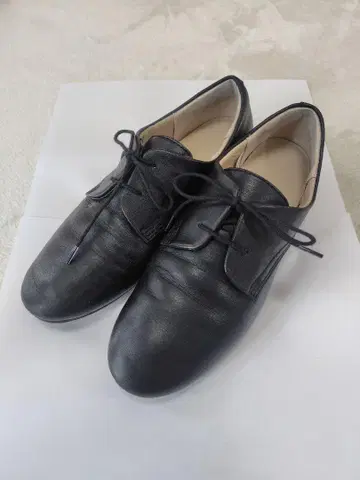 무인양품 여성용 편안한 가죽 신발 블랙 23cm