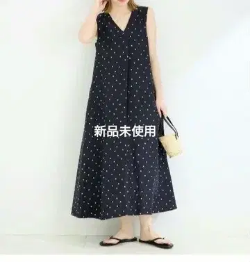 B.C STOCK 린넨 레이온 슬리브리스 원피스