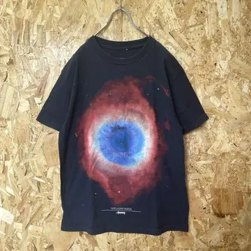레어 00s USA 제 vintage 우주 눈 프린트 티셔츠 M