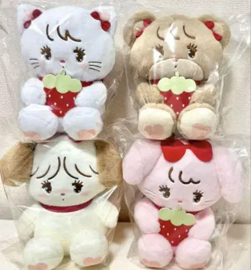 mikko 딸기 BIG 봉제인형 4개 세트
