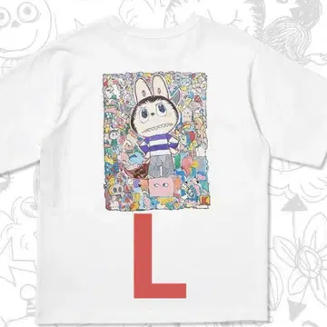 UNIQLO POPMART UT 유니클로 팝마트 라부부 화이트 L