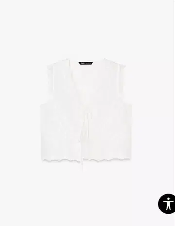 ZARA 베스트, V넥 슬리브리스