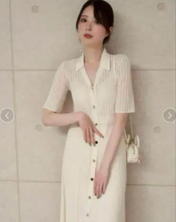 FRAYID 아일렛 레이스 니트 원피스 0