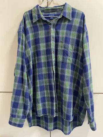 J.CREW 00년대 플란넬 셔츠 그린 x 블루