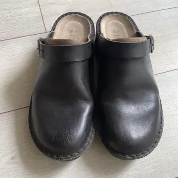 NAOT IRIS 블랙 사보 클로그 샌들 36