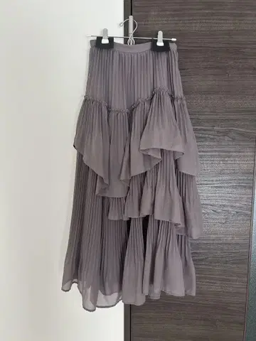 SNIDEL 플리츠 티어드 스커트