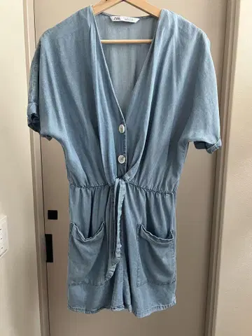 ZARA 라이트 블루 데님풍 원피스 S 사이즈