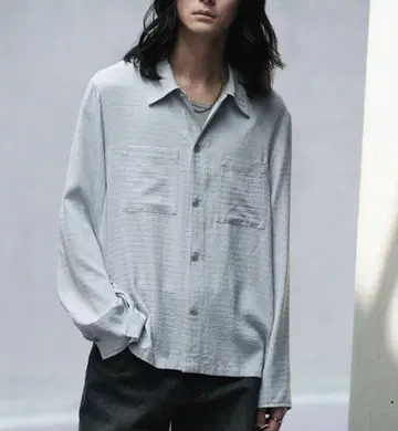 WYM RAYON JACQUARD CROPPED SHIRT L 사이즈