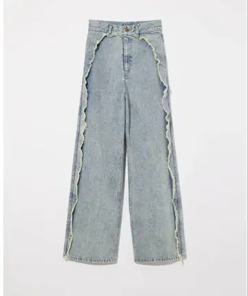 eaphi RUFFLE DETAIL DENIM PANTS