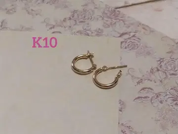 K10 골드 후프 귀걸이