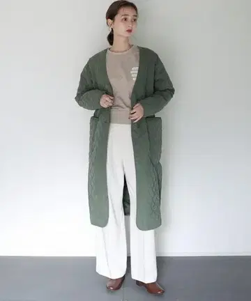 [CLEIO] 노카라 퀼팅 코트