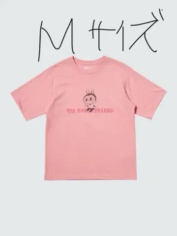 POP MART 러브브 x 유니클로 T셔츠 M 사이즈 핑크