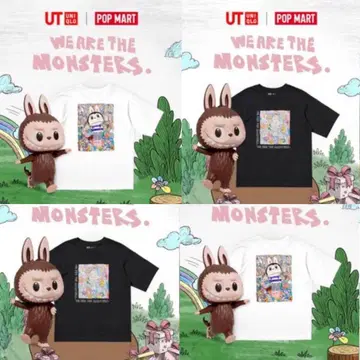 4매 세트 POP MART UT 티셔츠 러브브 유니클로