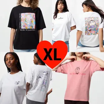UNIQLO POPMART 팝마트 라부 T셔츠 4점 (XL)
