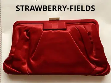 새상품급 STRAWBERRYFIELDS 클러치백 레드 파티 백