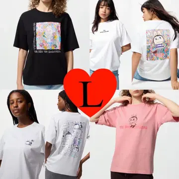 UNIQLO POPMART 팝마트 라부부 T셔츠 4점 (L)