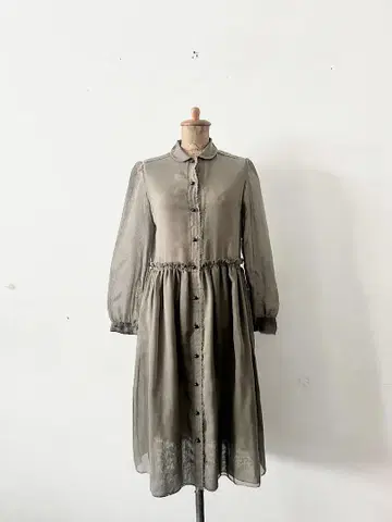 DRESSTERIOR 폴리에스테르 원피스 차콜 카키