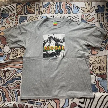 REGGAE 프린트 그레이 티셔츠 Rasta