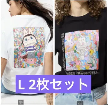 유니클로 popmart UT 라부부 L 2매 세트 UNIQLO