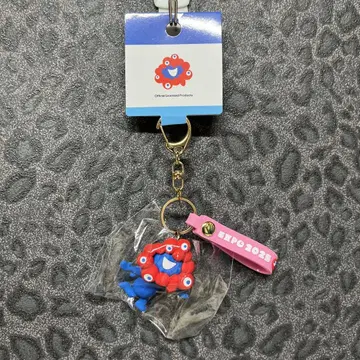 먁먁 복숭아색 태그 입체 키링 오사카 간사이 만박 공식