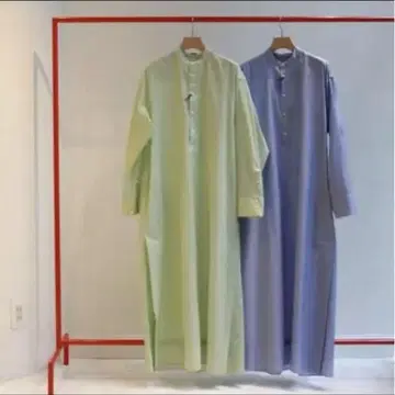 오라리 셔츠 원피스 그린 auralee