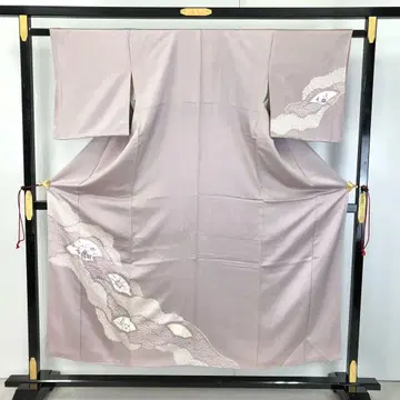쓰케사게 시보리 패턴 지면에 꽃무늬 모양 자수 KK-2274
