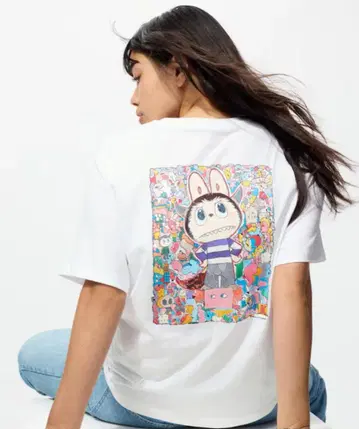 UNIQLO POPMART UT 유니클로 팝마트 라부부 화이트 S