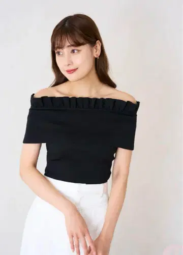 herlipto Ruche Off Shoulder Knit Top