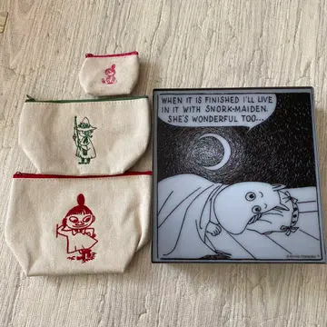 무민 스튜디오 클립 라이트 파우치 3점 총 4세트 스나후킨