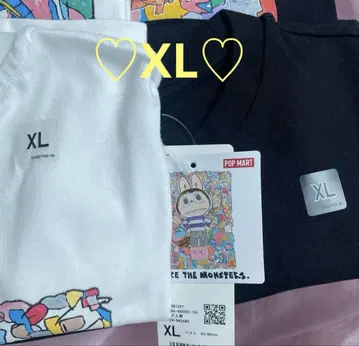 UNIQLO x 팝마트 XL 2세트 라부부 T셔츠
