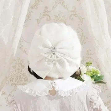 NOEMIE (노에미) 빅 트위드 리본 베레모