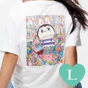 UNIQLO 라부부 POP MART 티셔츠 L 사이즈 화이트