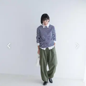 북유럽 생활 도구점 어른을 위한 깔끔한 카고 팬츠 S 카키 새상품급