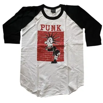 PUNK 래글런 T 구제 의류 y2k