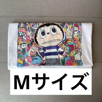 UNIQLO 라부부 콜라보 T셔츠 화이트 M 사이즈 POPMART