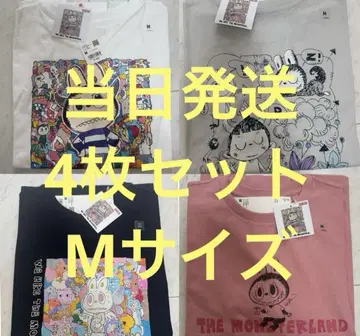 UNIQLO POPMART UT 라부부 M 사이즈 4매 세트
