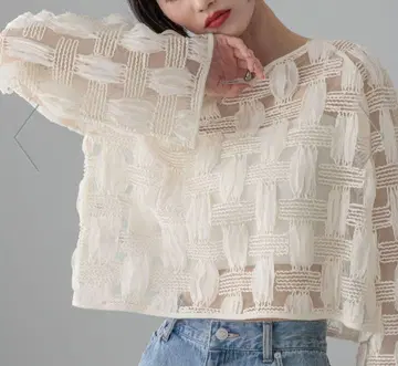 로리즈팜 [앞뒤 착용 가능] 튤 레이스 2WAY 가디건