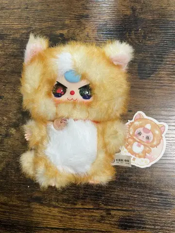 미사용 Baby Three 고양이 시리즈 봉제 인형 키링 금콩