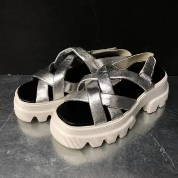 WQ695 BARI SHOES: 가죽 크로스 벨트 스포츠 샌들