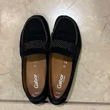 Gabor 드라이빙 모카신 스웨이드 네이비 24 1/2