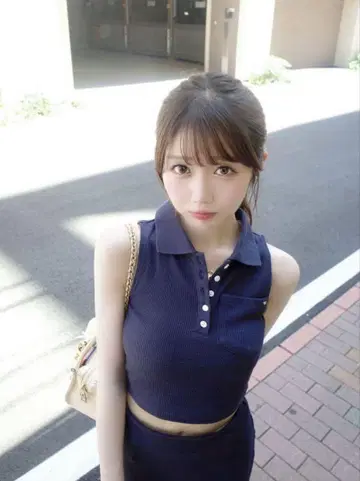 SNIDEL 폴로 컷 세트 네이비 S 사이즈