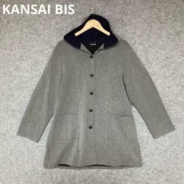 KANSAI BIS 그레이 후드 부착 코트