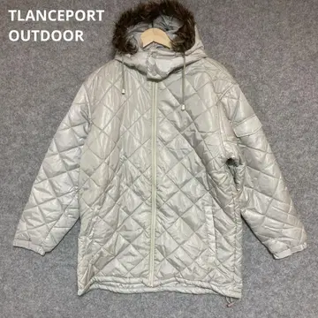 TLANCEPORT OUTDOOR 퍼 퀼팅 자켓 라이트 그레이
