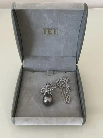 실버 925 모조 진주 에메랄드 펜던트
