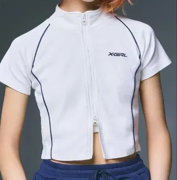 X-girl 엑스걸 RACING ZIP UP TOP S 사이즈