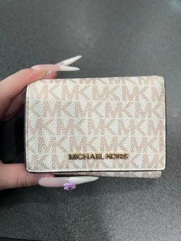 MICHEAL KORS 3단 접이식 지갑 핑크