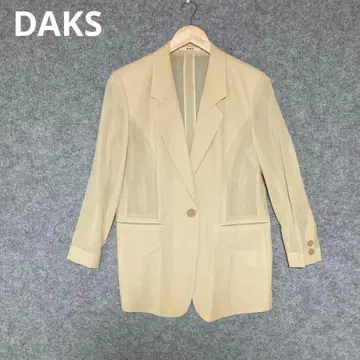 DAKS 베이지 비침 테일러드 자켓