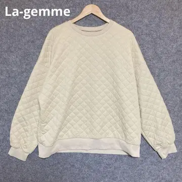 La-gemme 퀼팅 크림 긴팔 트레이닝복