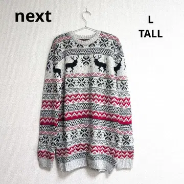 0191 next 넥스트 노르딕 무늬 스웨터 L TALL